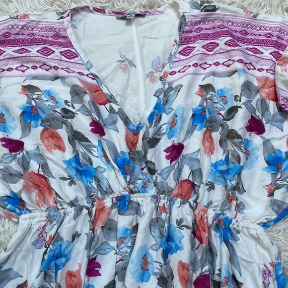 πHPπ White Birch Floral Blouse π White Magenta & Blue - Picture 12 of 15